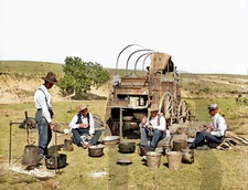1901 The Lone Star State, Camp wagon on a Texas roundup 11 x 14" Photo Print