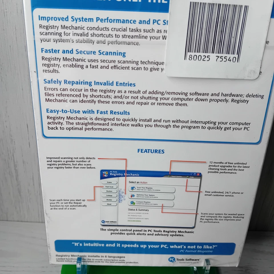 PC TOOLS REGISTRY MECHANIC 2008 - NEW IN BOX - RARE RETRO SOFTWARE - Image 3 of 4