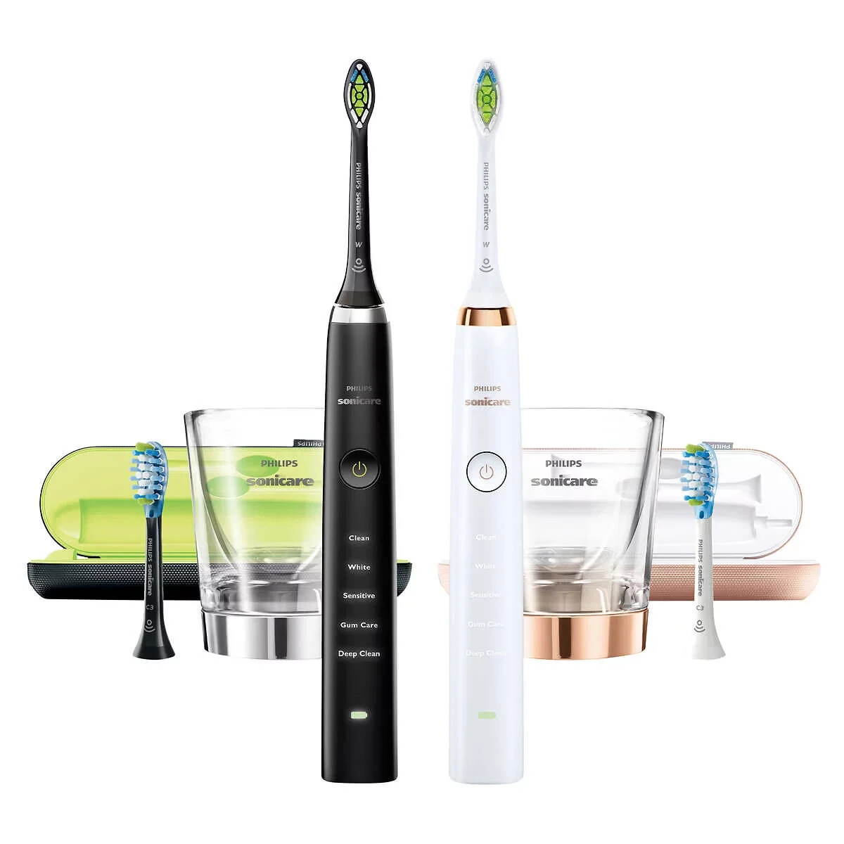 Philips Sonicare DiamondClean Connected Rechargeable Toothbrush, 2-pack ...