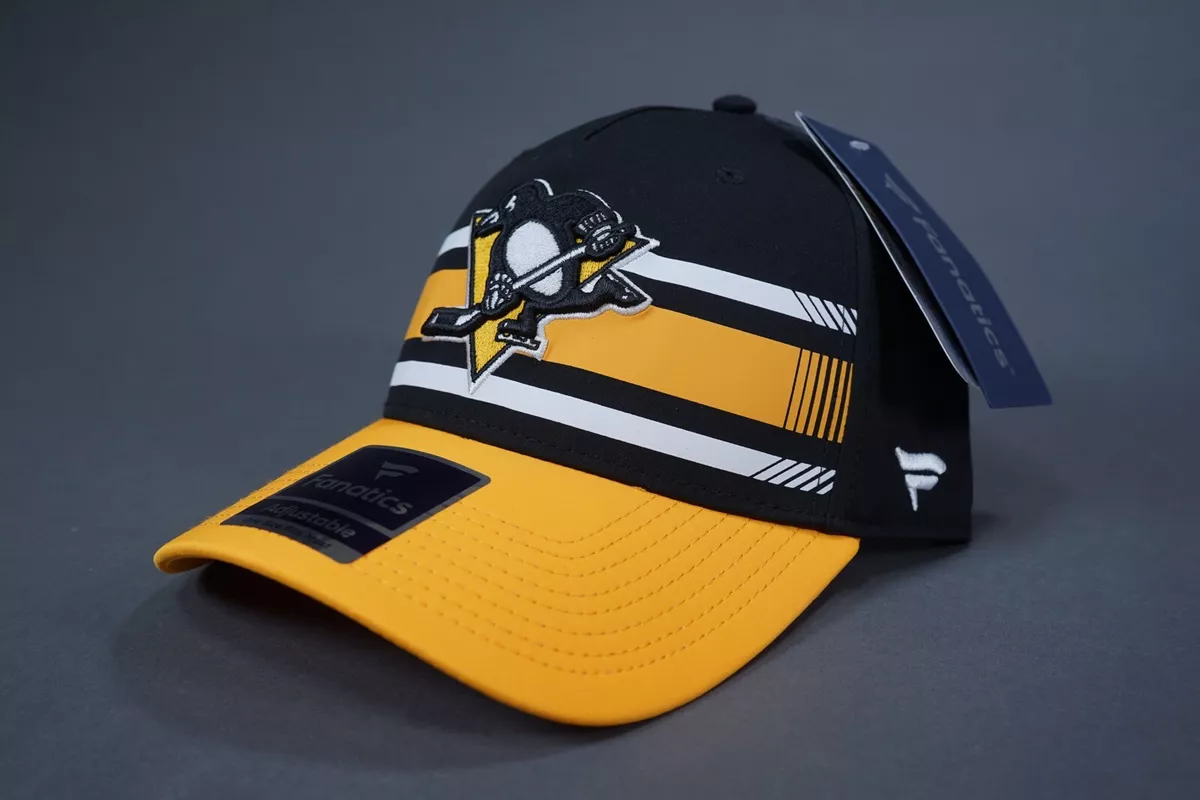 PITTSBURGH PENGUINS HOCKEY FANATICS PRO MOST SIZE FIT HAT BLACK