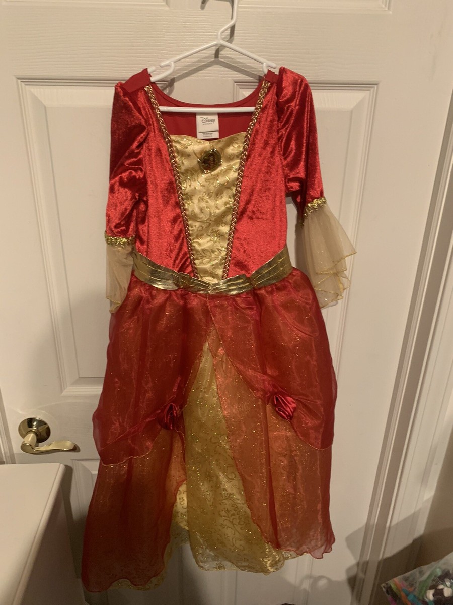 Disney Store Belle Beauty The Beast Winter Red Costume Child