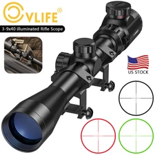 3-9X40 Rifle Scope Red Green Dual Illuminated Optical Air Gun Scope For Hunting