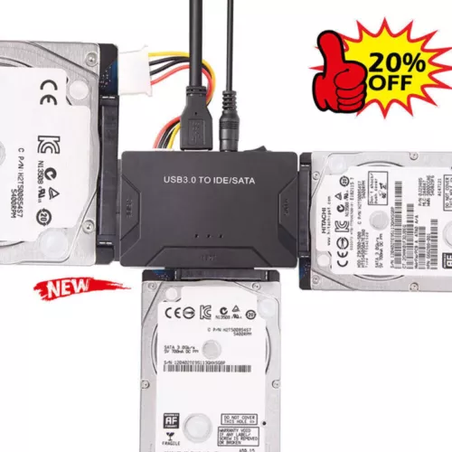 Zilkee Ultra Recovery Converter USB3.0 to SATA/IDE Hard-Drive Cable Disk Adapter - Picture 2 of 12