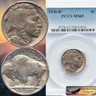 1936 D Buffalo Nickel, PCGS MS65, Gem Uncirculated, Ryan's Rare Coins, C8532