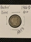 1906-D Barber Dime  G+