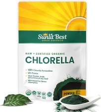 Sunlit Best Chlorella Powder Organic USDA, Broken Cell Wall Chlorellas - 8 oz