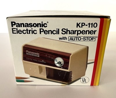 Vintage Panasonic Electric Pencil Sharpener W/ Auto-Stop Model KP-110 NEW