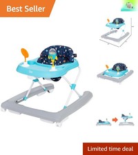 Adjustable Height Activity Walker with Large Tray  STEM Toys for Infants, Navy