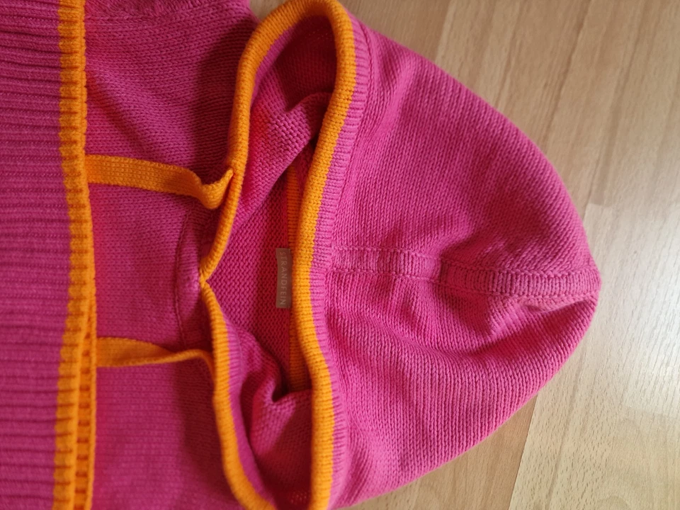 STRANDFEIN Strick Hoodie neu 38 Pink Orange - Bild 4 von 4
