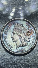 1859 Indian Head Cent 1c Penny Coin First Year Type amazing condition