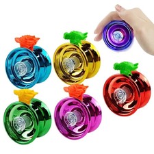 Metal Yo-Yo Ball Aluminum Alloy Spinner Toy for Kids Adults Beginners