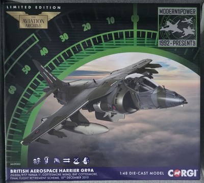 Corgi 1:48 RAF Cottesmore BAe Harrier GR9A Ninja 1 Final Flight Retirement Model