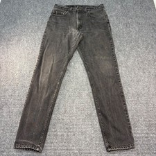 Vintage Levis 512 Jeans Mens 32x32 Faded Black Slim Tapered Made in USA Denim
