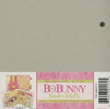 BoBunny Bare Naked Chipboard Binder Refill 6x6 Scrapbook 6 Pages Brown BBR725