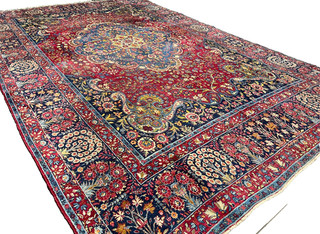 Hand knotted Oriental carpet Kirman unique 445 x 300 cm carpet rug living room