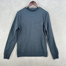 Vuori Sweatshirt Mens Small Blue Jeffreys Crewneck Pocket Pullover Athletic
