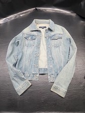 Gap Women's Blue Jeans Jacket Size M. Stretch Denim Button Up. Long Sleeve