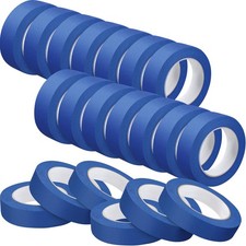 Fainne 20 Rolls Blue Painters Tape 1"x55 yd Bulk Safe Paint Paper Masking
