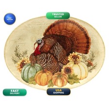 Certified International 22749 Autumn Fields Turkey Platter 18 x 13.5