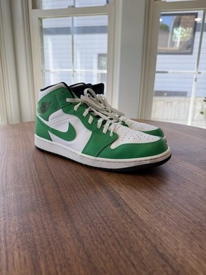 Nike Air Jordan 1 Mid Lucky Green Size 13 Men s Used w/ Replacement Box
