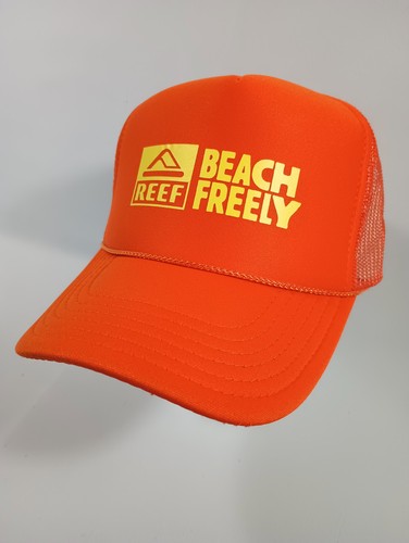Reef Beach Freely Orange Trucker Snapback Rope Mesh Hat Otto FAST Shipping  - Picture 1 of 11