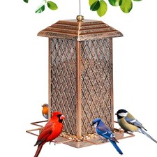 Bird Feeder for Outdoor, Heavy Duty Metal Wild Bird Feeders for Outside Hangi...
