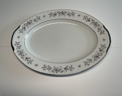 Mimosa Jessamine Oval Serving Plate Platter 12  X  8.78  Japan Fine China