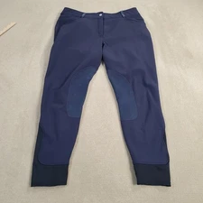 Piper By Smartpak Breeches Womens 32 R Blue Stretch Full Seat Equestrian Riding