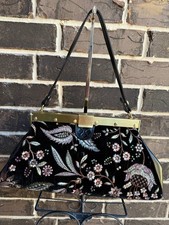 NWT $199 Patricia Nash Ferrara Stachel Velvet Black multi