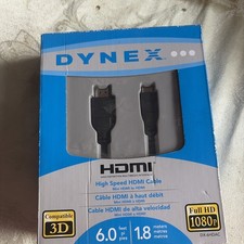 Dynex HDMI Cable Digital A/V Cable 6 Ft FULL HD 1080P