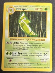 Metapod 54/102 Base Set Shadowless Common