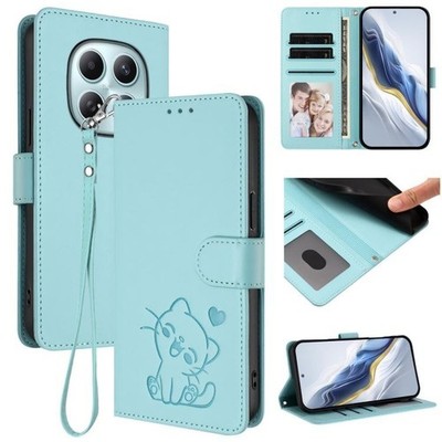 Für Redmi Note 15 5G Global 164mm Geprägt Herz Katze Leder Handyhülle