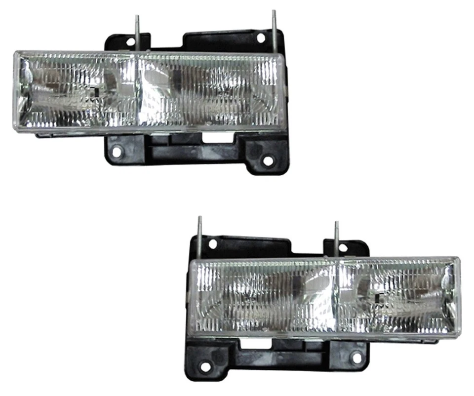 Headlights For 1992 Chevy Silverado Truck Blazer With Turns Signals Reflectors Foto 2 de 4
