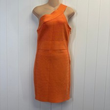 Marciano Guess Clubwear Cold Shoulder Bandage Bodycon Dress Women Size L Slinky