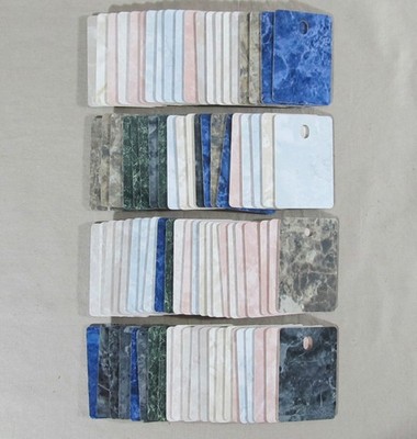 Lot of 85 Vintage Wilsonart Mixed Faux Marble Laminate Samples for Crafts