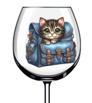 12x Baby Kätzchen Katze Vinyl Aufkleber Abziehbild Becher Weinglas Flasche Laptop Van