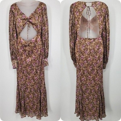 Women's For Love and Lemons Wynne Maxi Dress Size Large A1