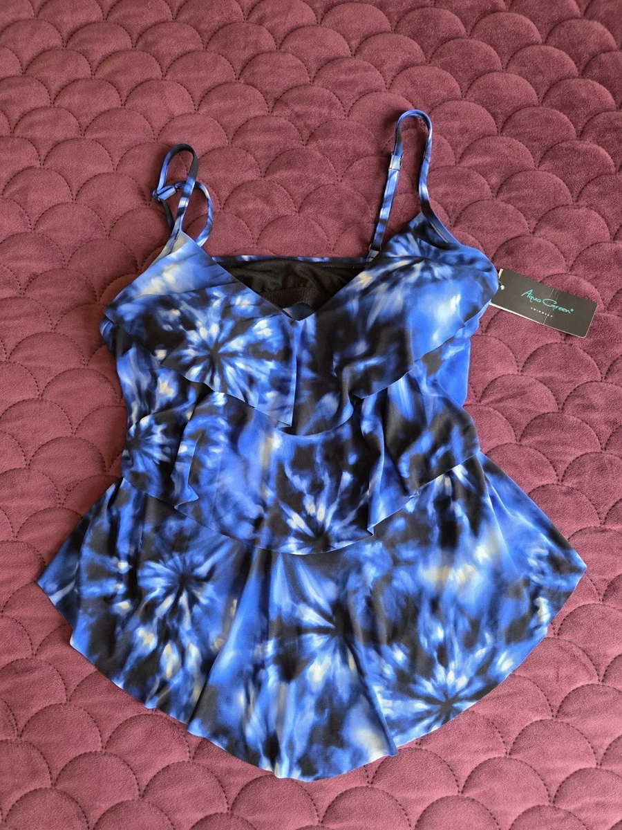 Aqua Eve Tankini Top Controllo Pancia – Costume Intero Solo Top, Verde Acqua, Taglia S - 2