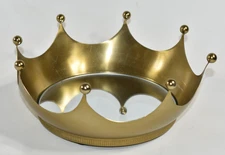 Pottery Barn Teen Emily & Meritt 9" Tiara Crown Tray Mirror Gold Round READ