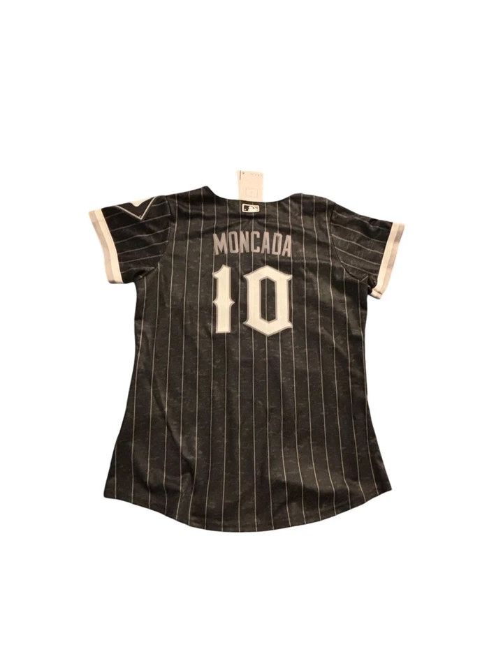 Camiseta Nike MLB Chicago White Sox Southside Moncada #10 negra/gris grande Foto 3 de 4