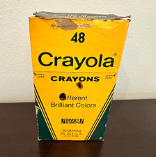 Vintage 48 Count Box Of Crayola Crayons Non Toxic UNUSED 1985 Read
