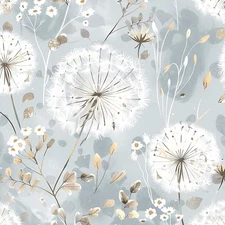 Floral Wallpaper Peel and Stick Dandelion 15.7inch x 118.1inch, 