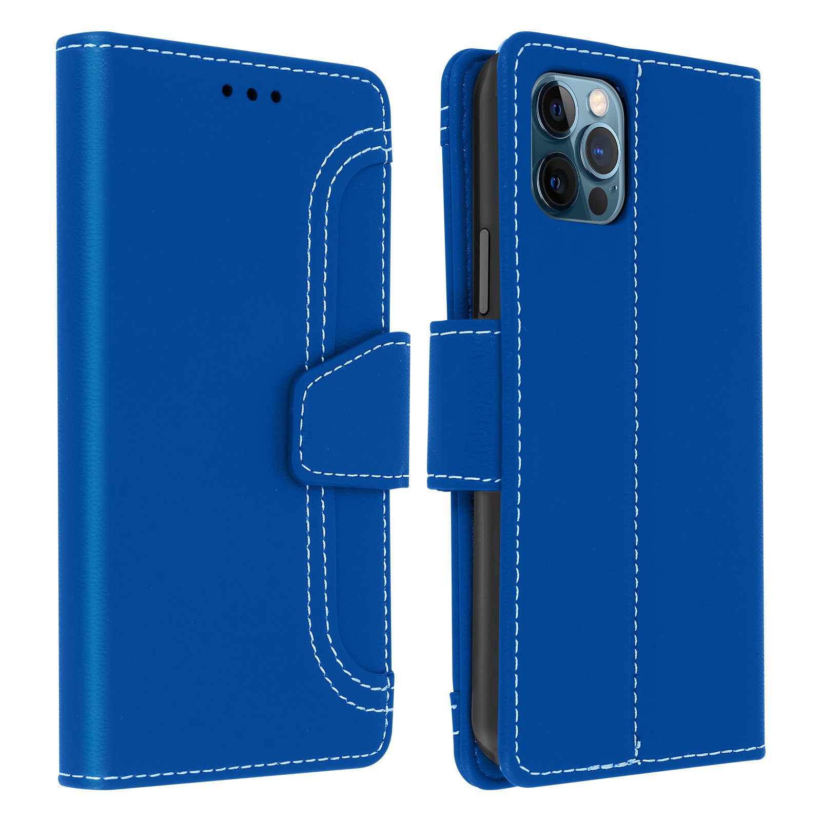 Étui folio iPhone 12 Pro Max protection antichoc housse portefeuille cuir
