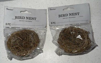 Set Of 2 Darice Natural Woven Bird nests For Crafts 2.5  Diameter