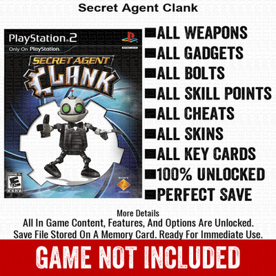 Secret Agent Clank 100% All Items PS2 Memory Card CHEATS