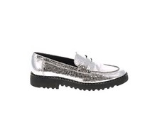 FRANCO SARTO CASSANDRA SILVER PENNY LOAFERS US 6M/EUR36