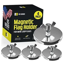 DC Cargo Flag Magnet for Trucks (4 Pack) Used for Mesh Safety Oversize Flag 