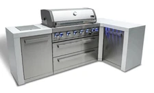 Mont Alpi 6 Burner Deluxe Island with 90-Degree Corner