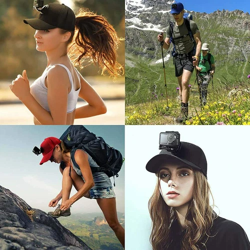 Action Cameras Head Mount Hat for GoPro 5 Hero 9/8/7/6/5/4/3 Plus/3/2/1/DJI OSMO - Picture 7 of 8