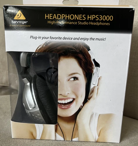 Behringer HPS3000 Silver Oval Shaped High Performance Studio Headphones